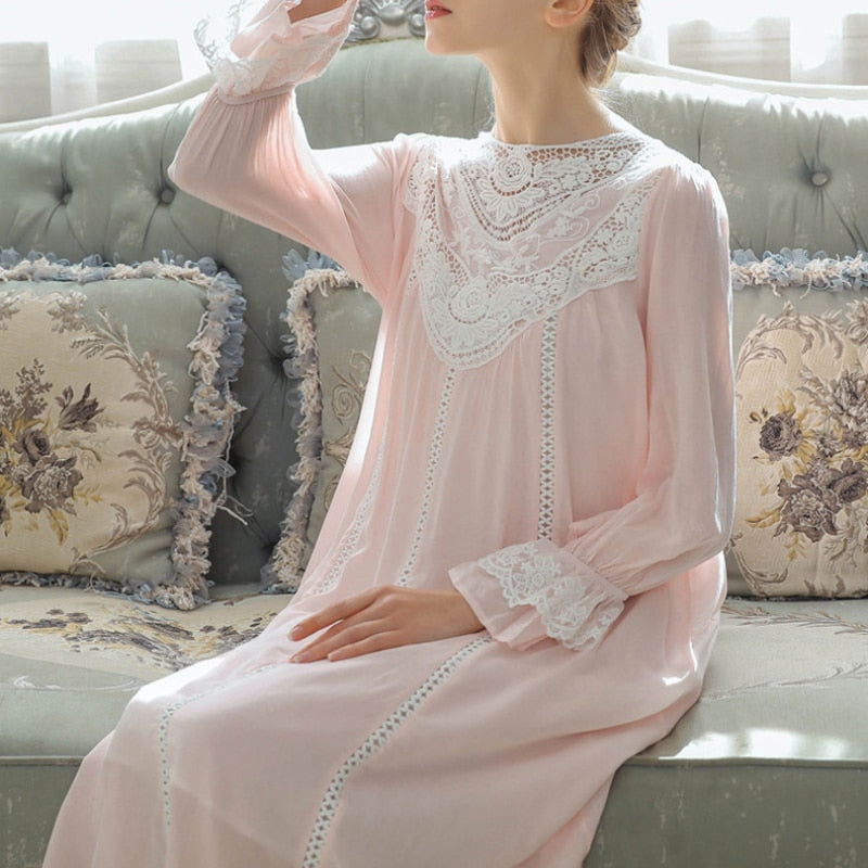 Full-Length Pink Cotton Dressing Gown for Women 1 Full-Length Pink Cotton Dressing Gown for Women