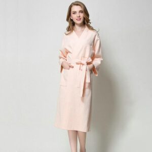 Summer-Weight Cotton Bathrobe for Women