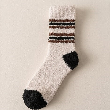 Striped Fleece Socks - Extra-Warm 1 Striped Fleece Socks - Extra-Warm
