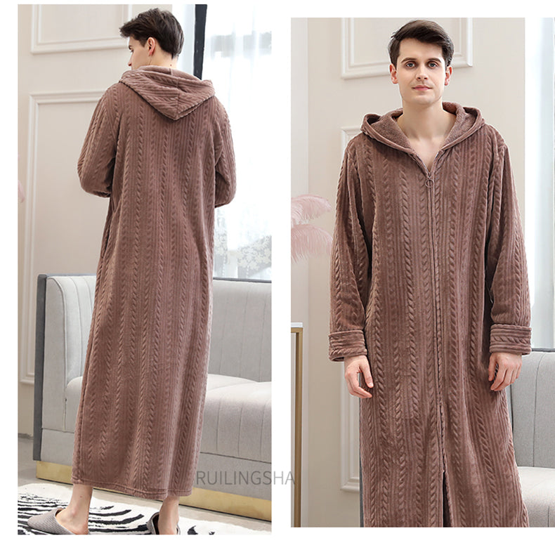 Brown Dressing Gown for Men 2 Brown Dressing Gown for Men - Image 2