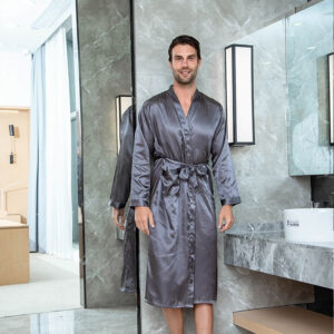 Satin Kimono Robe for Men