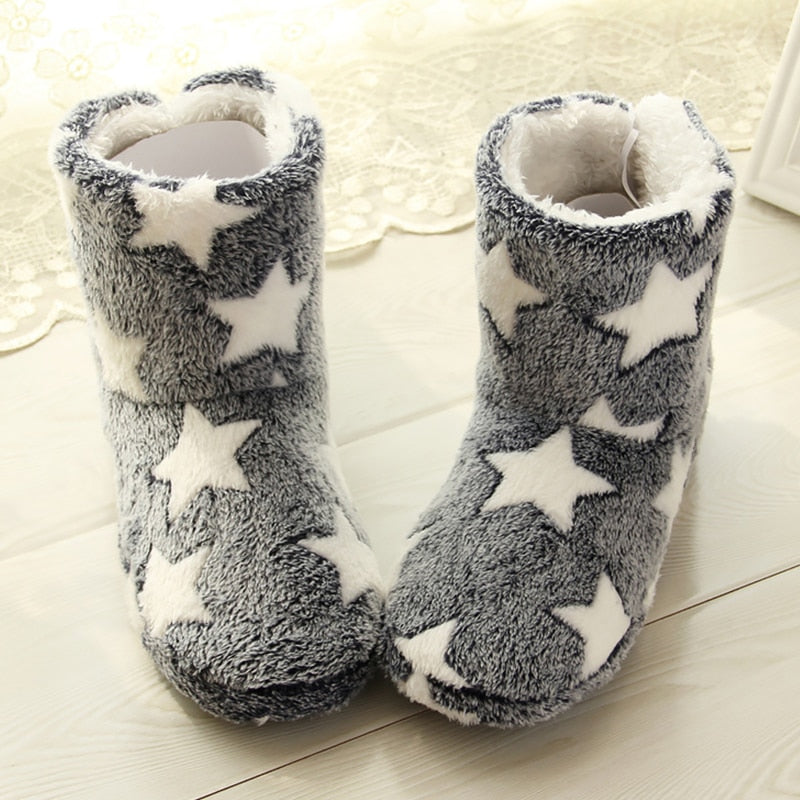 Black Star Print Slipper Socks 2 Black Star Print Slipper Socks - Image 2