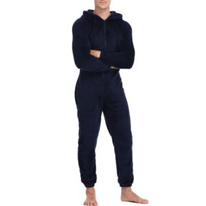 Navy Fleece Onesie for Men