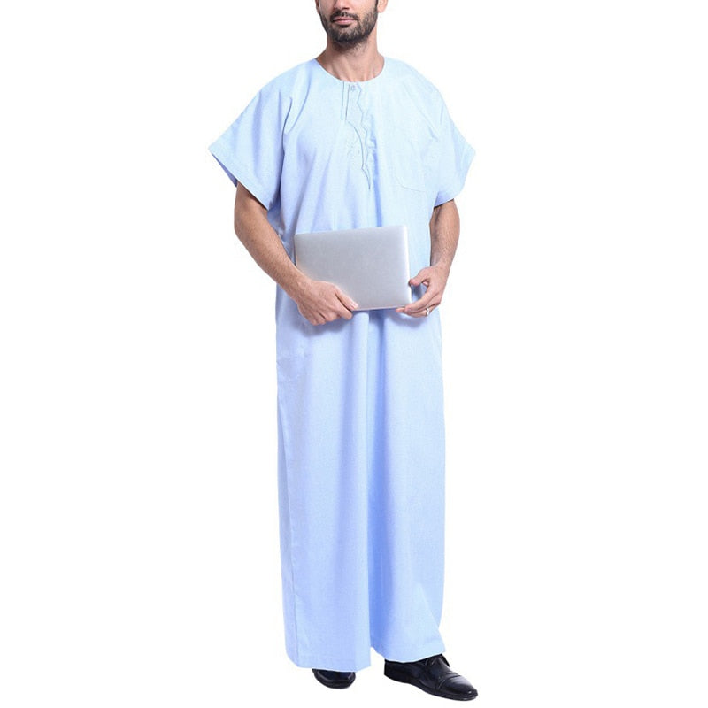 Short Blue Nightshirt for Men 2 Short Blue Nightshirt for Men - Image 2