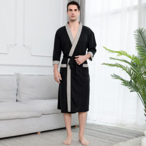 Short Cotton Bathrobe for Men