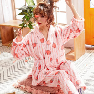 Pink Fleece Pyjama Set for Women