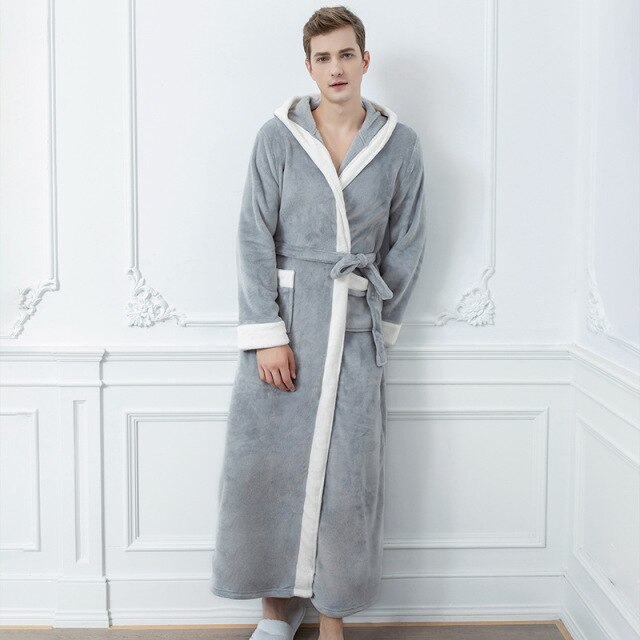 Flannel Bathrobe for Men 1 Flannel Bathrobe for Men
