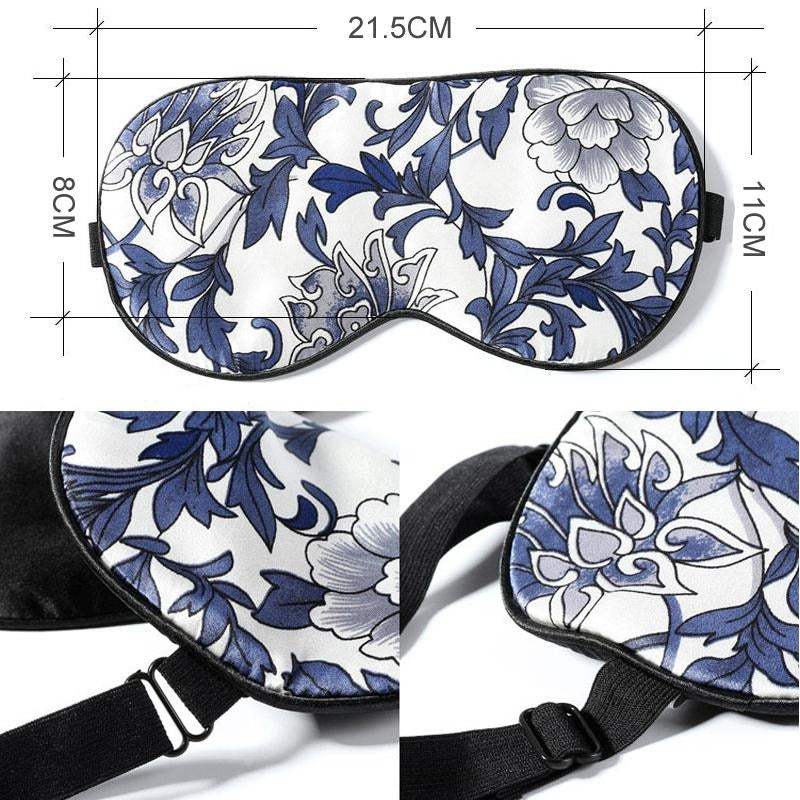 Blue Printed Sleep Mask 3 Blue Printed Sleep Mask - Image 3